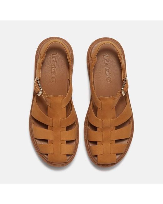 Timberland Brown Stone Street Fisherman Platform Sandal For