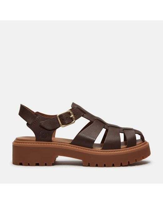 Timberland Brown Stone Street Fisherman Platform Sandal For
