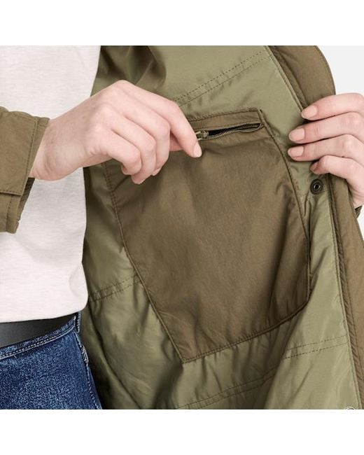 Timberland Green Water Repellent Insulated Long Coat For