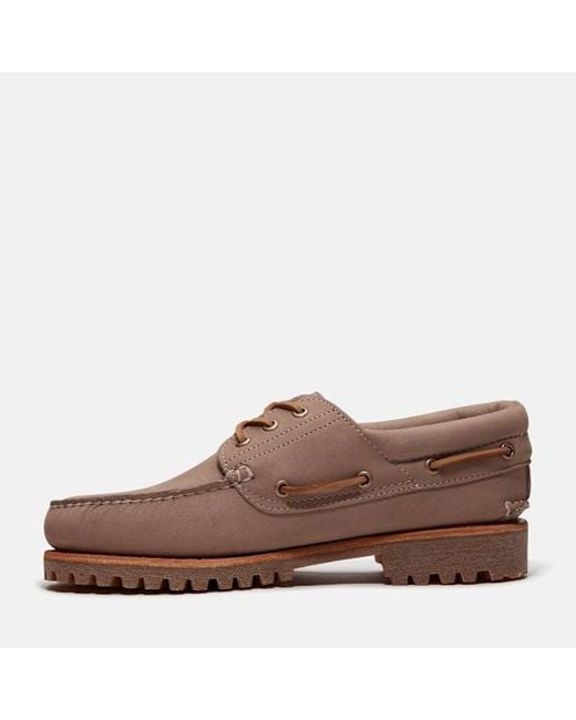 Timberland Brown All Gender Lake House 3-Eye Lug Boat Shoe for men