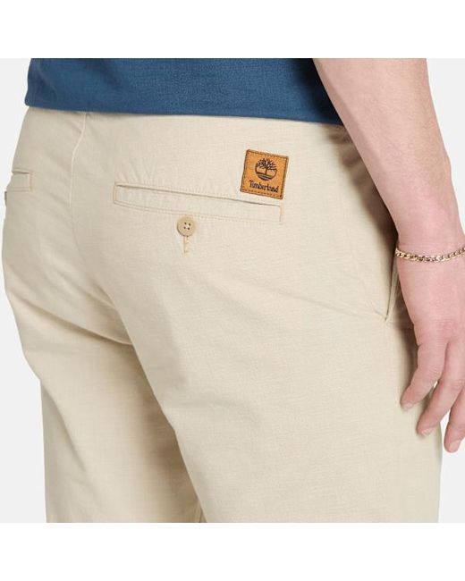 Timberland Natural Cotton Linen Joggers For Men In Beige, Man, Beige, Size: 30 for men