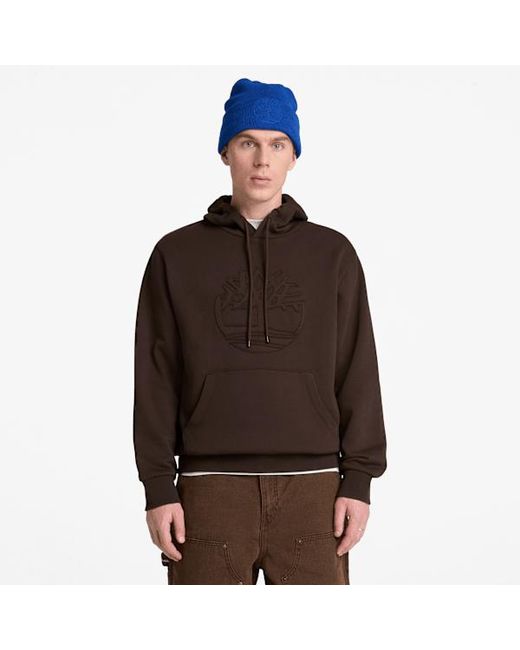 Timberland Brown Wareham Tree Logo Patch Hoodie For for men