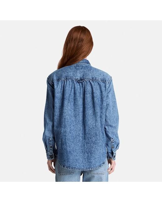 Timberland Blue Denim Long-Sleeve Shirt For