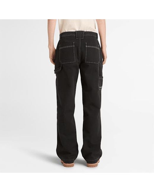 Timberland Black Canvas Straight Trouser For