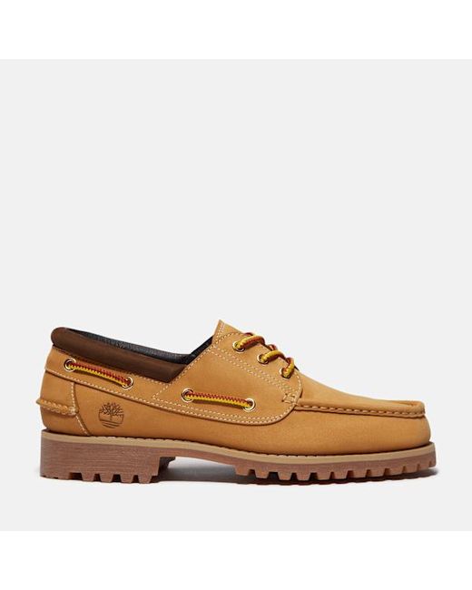 Timberland Brown Authentic 3-Eye Boat Shoe For for men