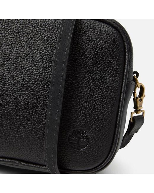 Timberland Black Leather Camera Bag For