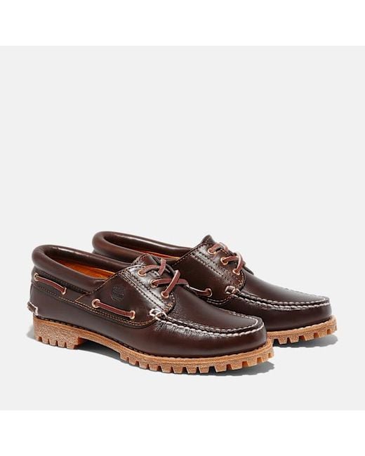 Timberland Brown Noreen 3-eye Lug Handsewn Boat Shoe