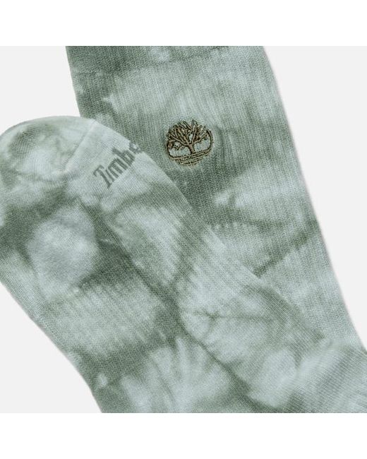Timberland Sun-bleached Crew Socks In Green, Green, Size: L