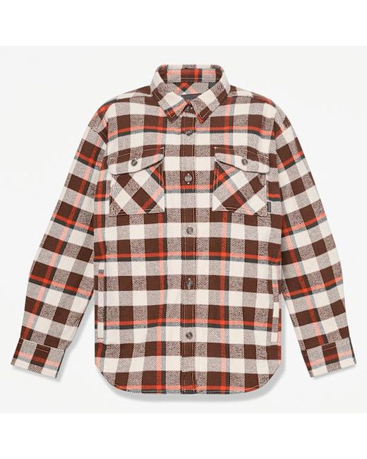 Timberland Brown Plaid Overshirt For