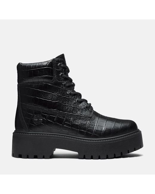 Timberland Black Stone Street Platform 6-Inch Boot For