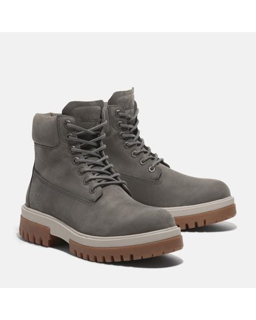 Timberland Gray Arbor Road Mid Lace-up Waterproof Boot For Men In Grey, Man, Grey, Size: 6.5 for men