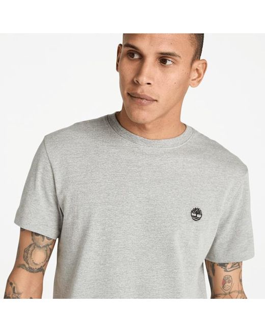 Timberland Gray Dunstan River Short-sleeve T-shirt For Men In Dark Grey, Man, Grey, Size: 3xl for men