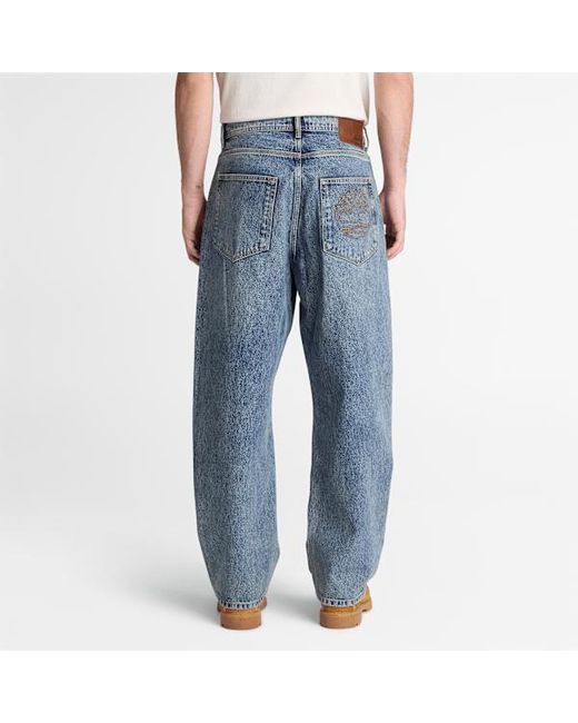 Timberland Blue Baggy Denim Trouser For for men