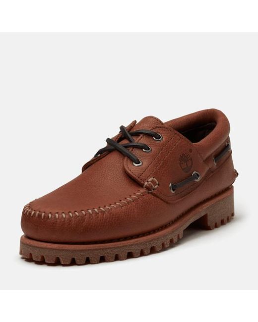 Timberland Brown Road Trip 3-Eye Lug Handsewn Boat Shoe For for men