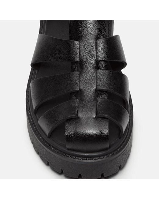 Timberland Black Stone Street Fisherman Platform Sandal For
