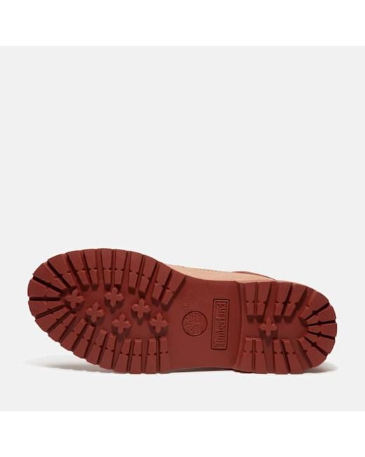 Timberland Brown Nellie Mid Lace Up Waterproof Chukka Boot For Women In Light Red, Woman, Red, Size: 3.5