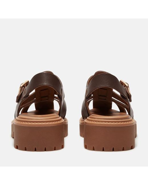 Timberland Brown Stone Street Fisherman Platform Sandal For