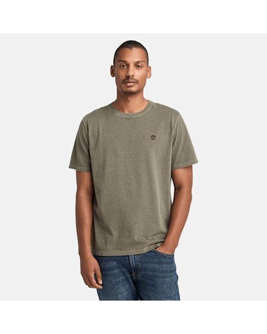 Timberland Green Dunstan River Garment Dyed Short-Sleeve T-Shirt For for men