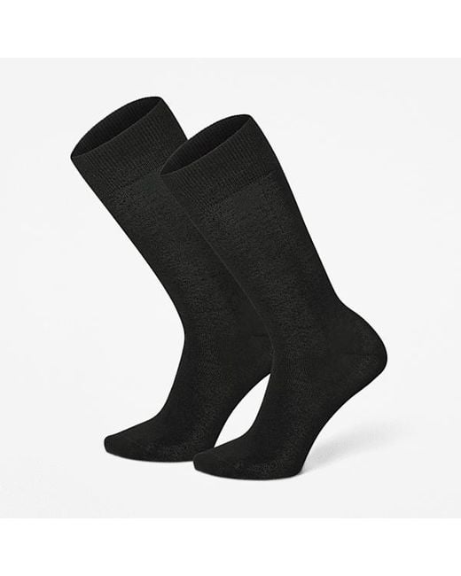 Timberland Black Knit 2-Pack Dress Sock