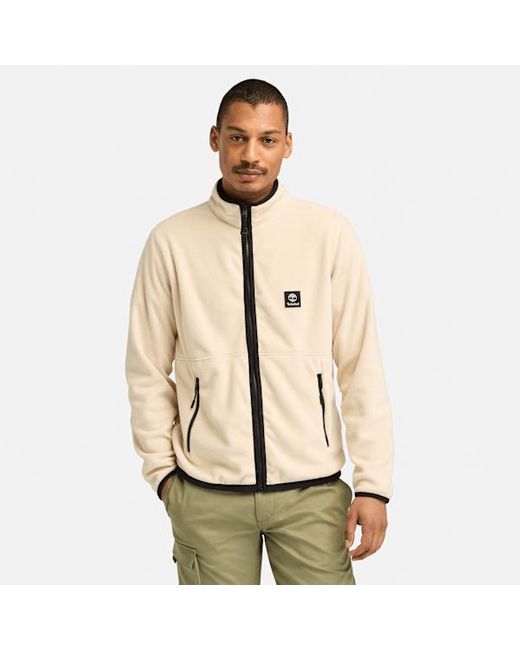 Timberland Natural Full Zip Polar Fleece For Men In Beige, Man, Beige, Size: 3xl for men