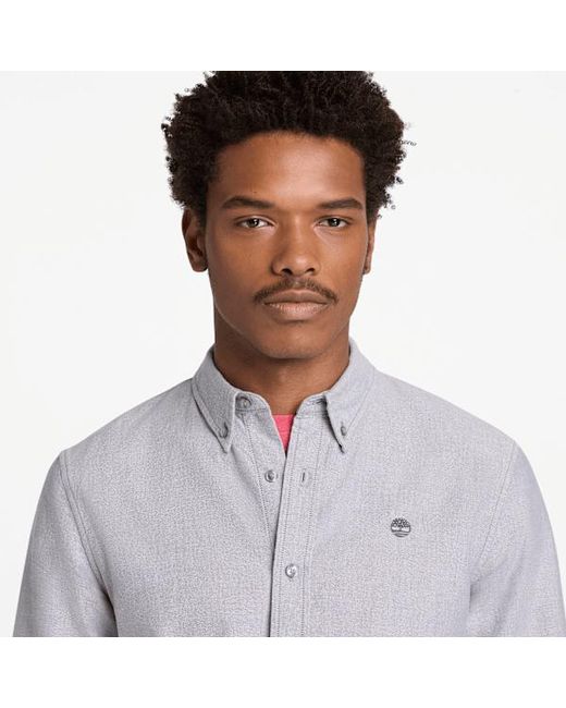 Timberland Gray Oxford Shirt For for men