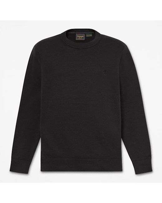 Timberland Black Williams River Cotton Crewneck Jumper For for men
