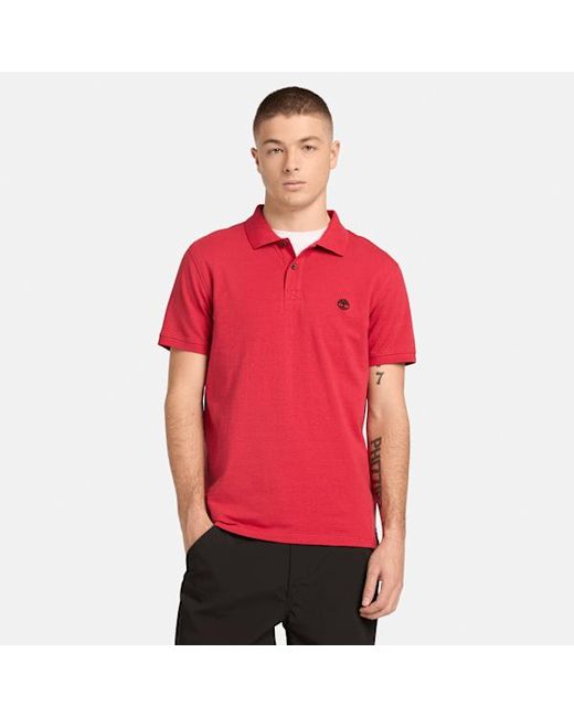 Timberland Red Millers River Short-Sleeve Stretch Polo For for men