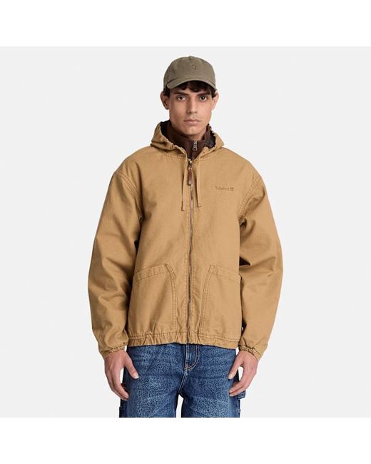 Timberland Natural Hooded Canvas Bomber For for men