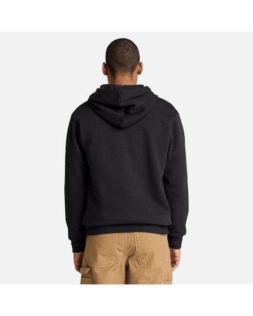 Timberland Black Oyster River Chest Logo Zip Hoodie For for men