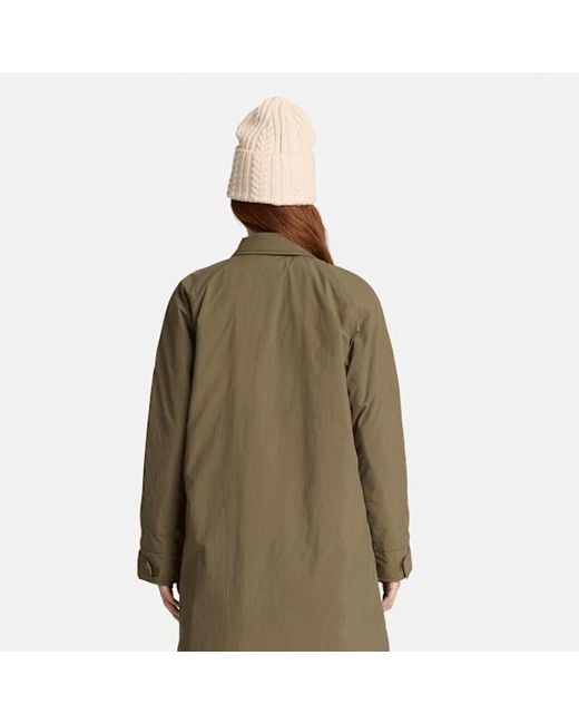 Timberland Green Water Repellent Insulated Long Coat For