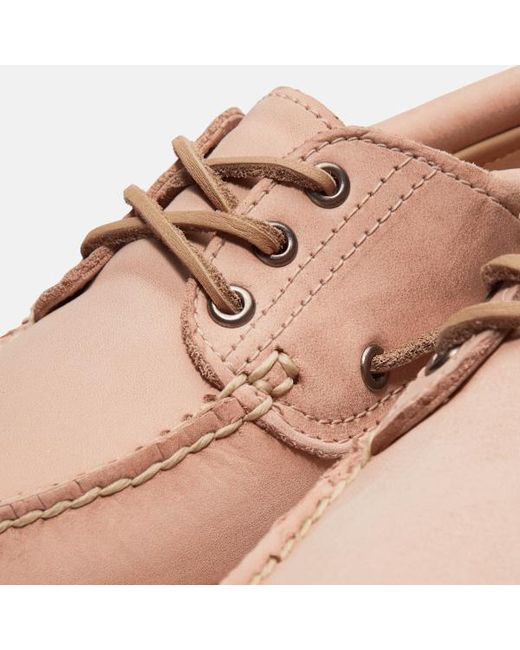 Timberland Pink Authentic 3-Eye Boat Shoe For