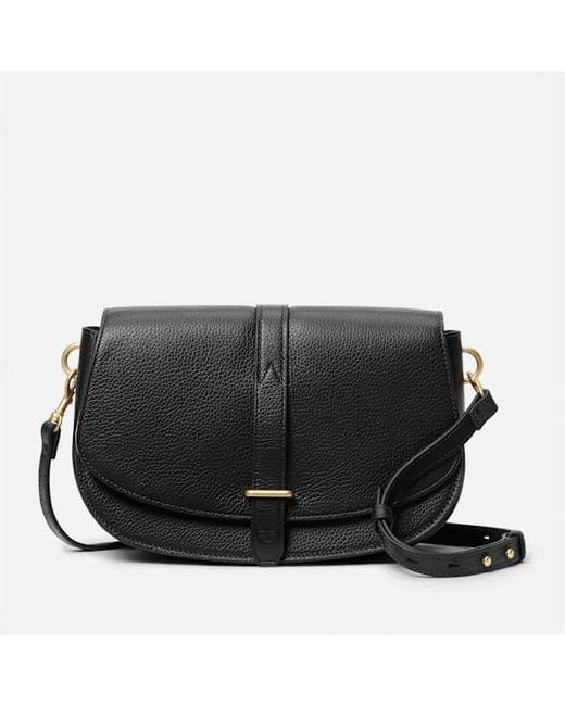 Timberland Black Tuckerman Leather Flap Cross Body Bag