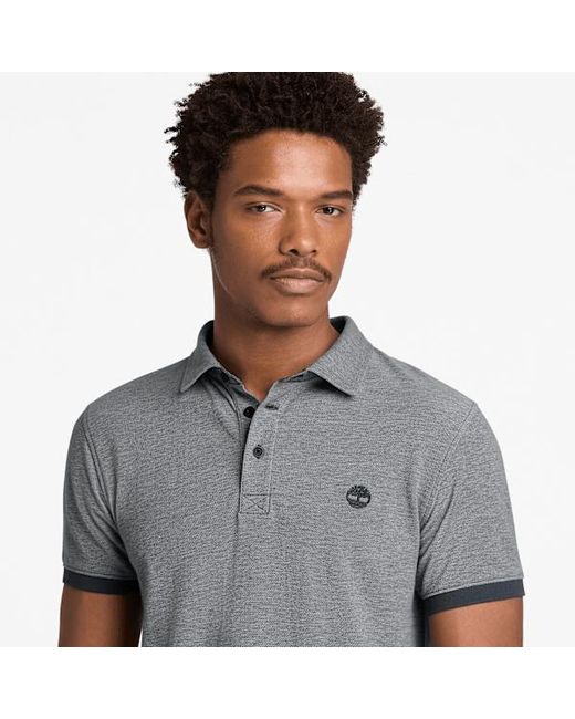 Timberland Blue Baboosic Brook Oxford Short-Sleeve Polo For for men