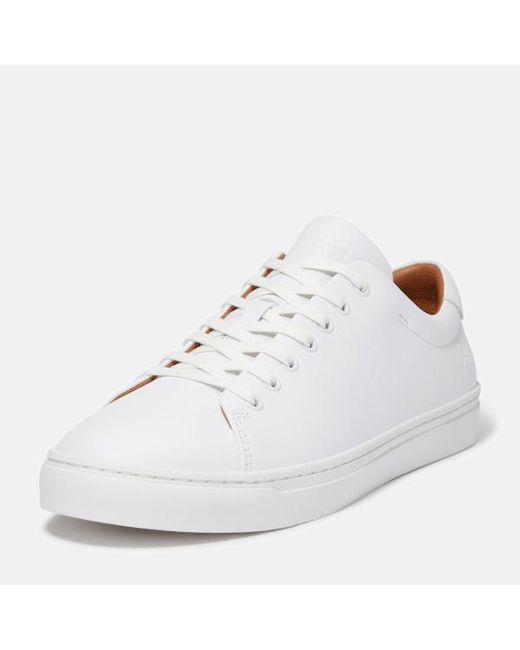 Timberland Dover Park Trainer For Men In White, Man, White, Size: 3.5 for men