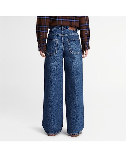 Timberland Blue Wide Leg Denim Trouser For
