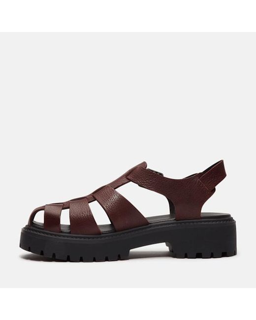 Timberland Brown Stone Street Fisherman Platform Sandal For