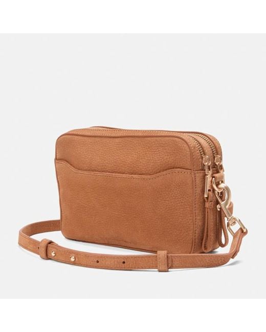 Timberland Soft Leather Camera Bag In Brown, Woman, Brown