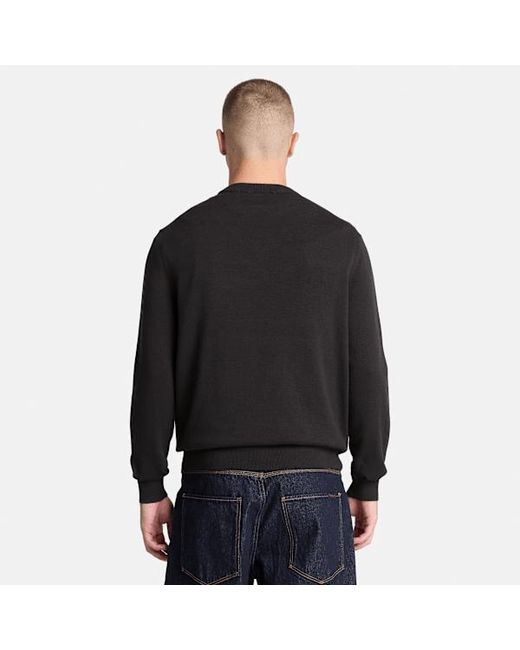 Timberland Black Williams River Cotton Crewneck Jumper For for men