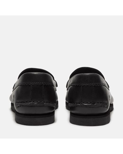Timberland Black Classic Slip-On Boat Shoe For