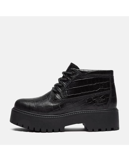 Timberland Black Stone Street Platform Mid Boot For