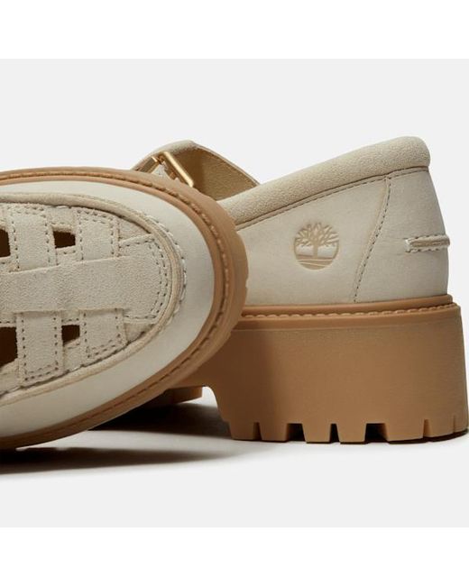 Timberland Natural Stone Street Platform Buckle Shoe For