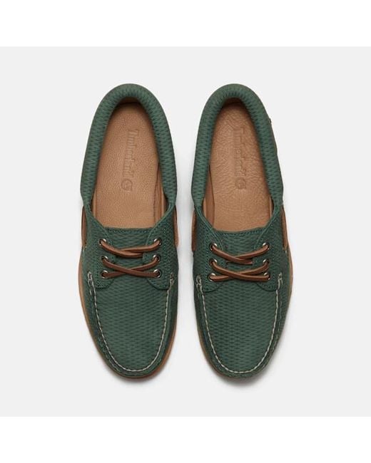 Timberland Green Authentic Boat Shoe For