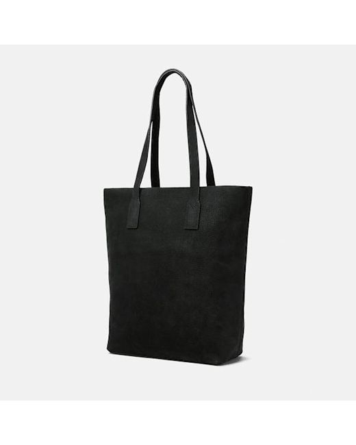Timberland Black Soft Leather Tote Bag For
