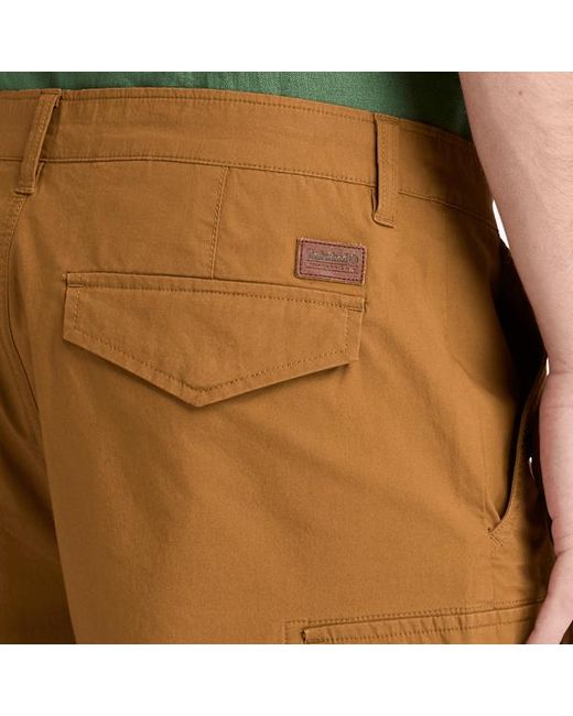 Timberland Brown Brookline Poplin Cargo Short For for men