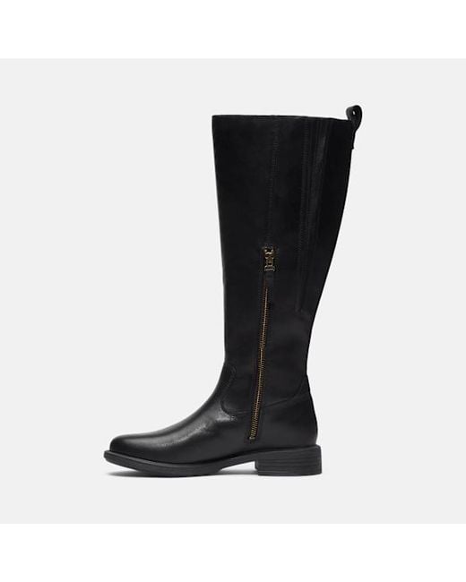 Timberland Black Verona Square Tall Side Zip Boot For