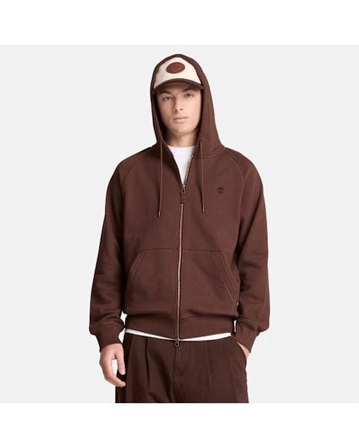 Timberland Brown Exeter River Full-Zip Hoodie For for men