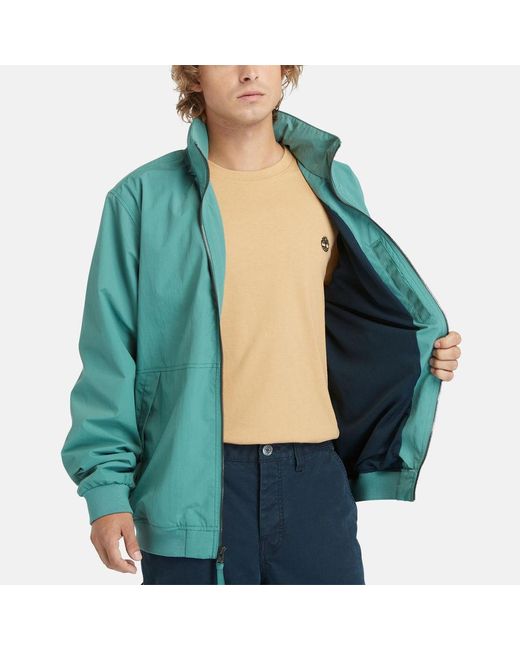 Timberland Green Water-resistant Bomber Jacket for men