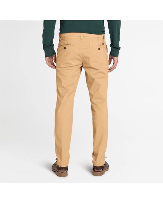 Timberland Pink Claremont Twill Chino Slim Trouser For Men In Beige, Man, Beige, Size: 29 for men