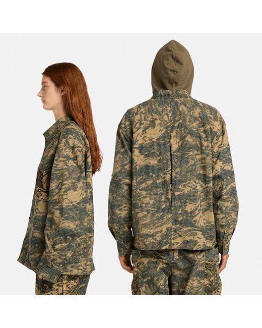 Timberland Green Camo Overshirt