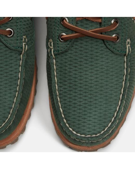 Timberland Green Authentic Boat Shoe For